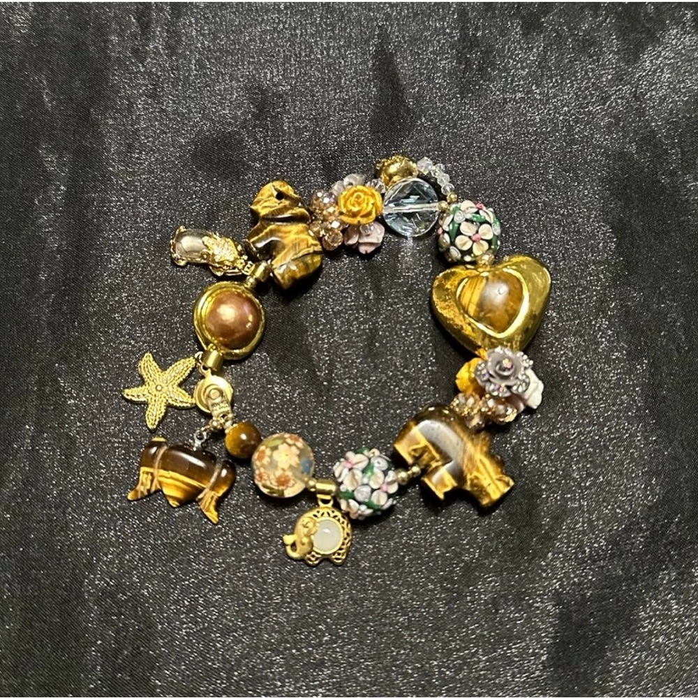 Tiger's Eye charm bracelet